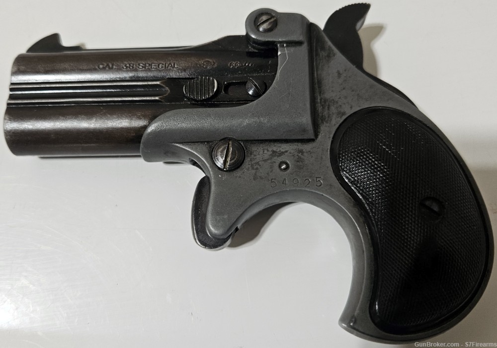 BURGO Derringer 2 shot .38 SPL German 3" pocket pistol German Markings!-img-0