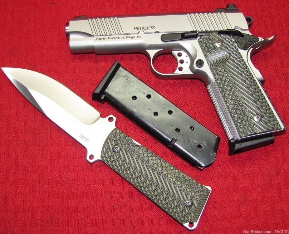 MAGNUM RESEARCH MR1911CSS COMBO 45 ACP 2 MAGS MATCHING KNIFE NIB-img-18