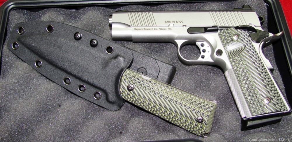 MAGNUM RESEARCH MR1911CSS COMBO 45 ACP 2 MAGS MATCHING KNIFE NIB-img-2