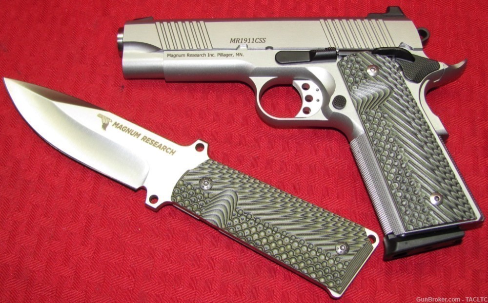MAGNUM RESEARCH MR1911CSS COMBO 45 ACP 2 MAGS MATCHING KNIFE NIB-img-0
