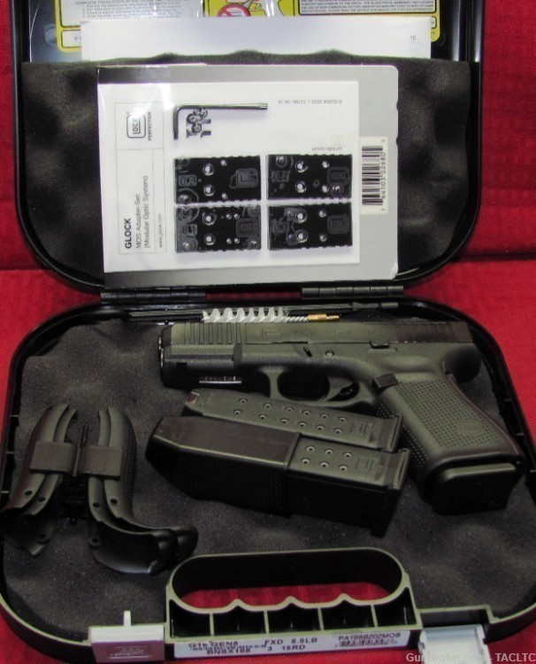 GLOCK 19 MOS BLUE LABEL TRADE 9MM 3 MAGS OPTIC CAPABLE GEN5 NOS-img-15