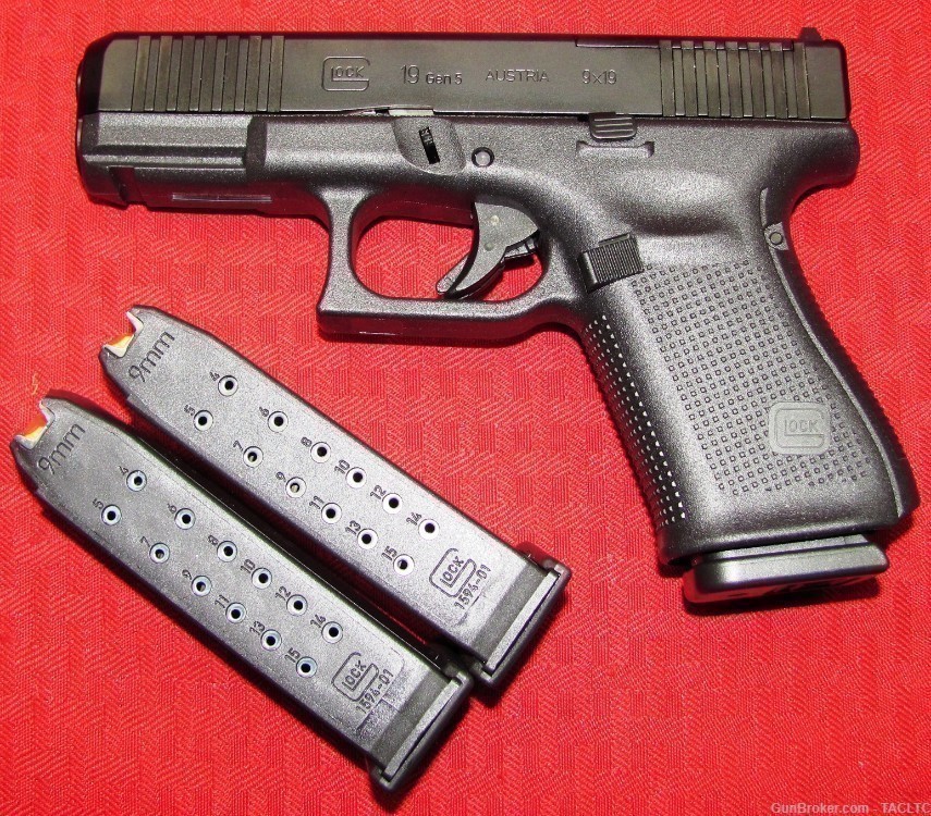 GLOCK 19 MOS BLUE LABEL TRADE 9MM 3 MAGS OPTIC CAPABLE GEN5 NOS-img-2