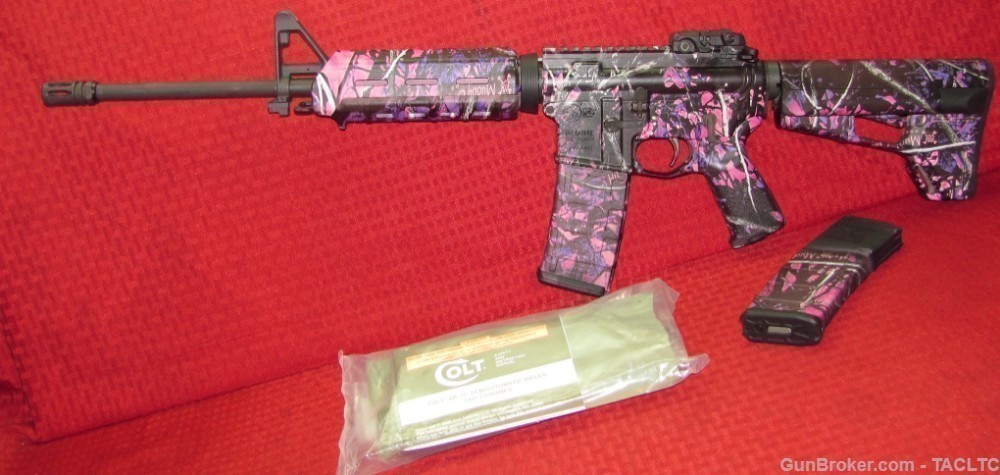 Rare Colt M4 LT6720  AR-15 in MUDDY GIRL CAMO 3 MAGS made only 2013-img-0