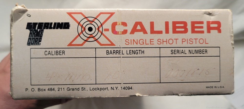 Sterling Arms Corp X-Caliber Single Shot Pistol -img-20