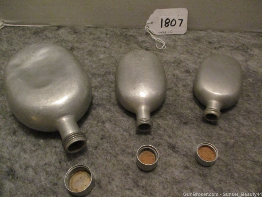 Vintage Bulgarian Military 3 Flask Set-img-2