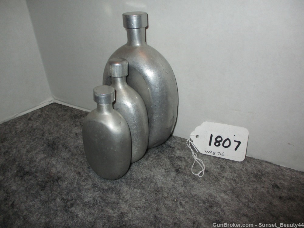 Vintage Bulgarian Military 3 Flask Set-img-12