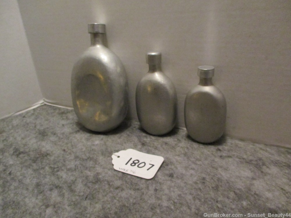 Vintage Bulgarian Military 3 Flask Set-img-10