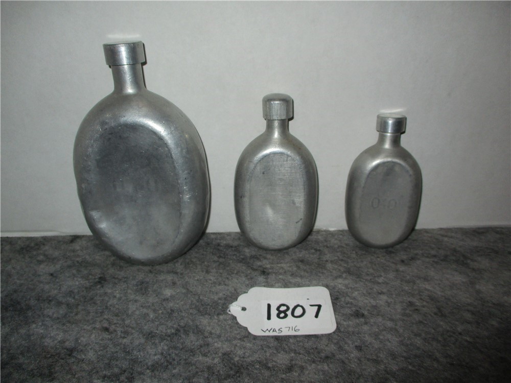 Vintage Bulgarian Military 3 Flask Set-img-6