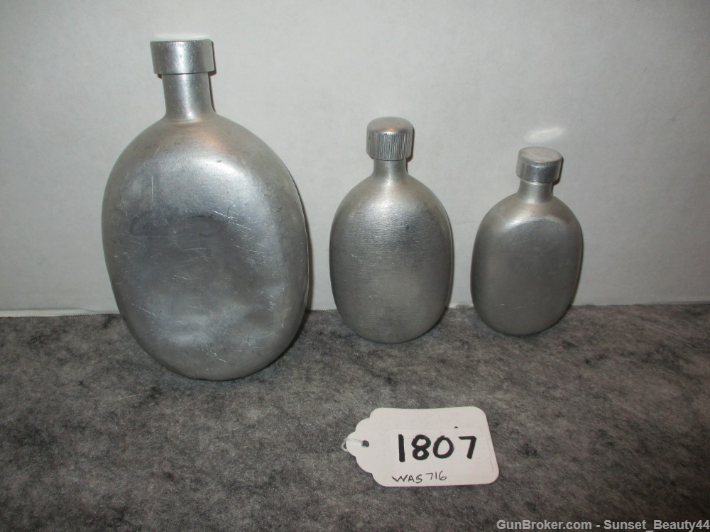 Vintage Bulgarian Military 3 Flask Set-img-9