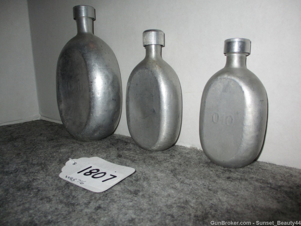 Vintage Bulgarian Military 3 Flask Set-img-13