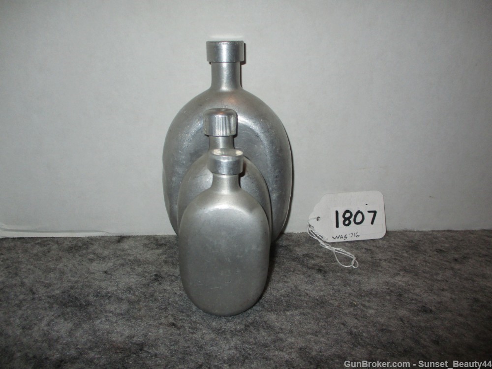 Vintage Bulgarian Military 3 Flask Set-img-8