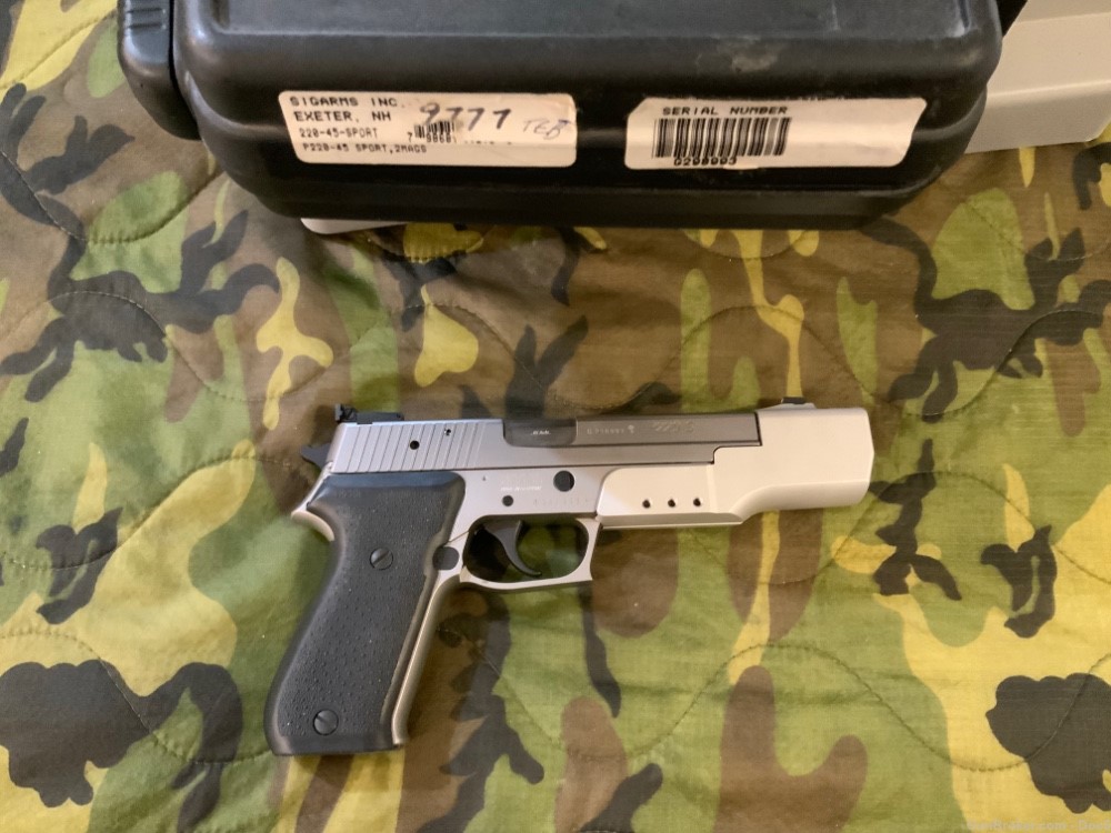 Sig Sauer P220 Sport Model with rare barrel weight for 45acp -img-4