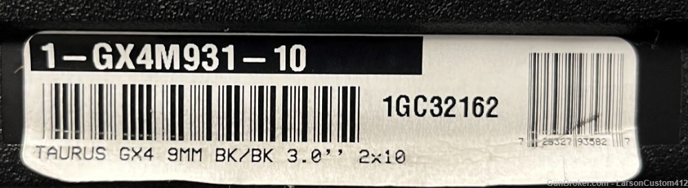 TAURUS GX4 9MM BLK/BLK 3" 10+1 | NO CC FEE-img-3