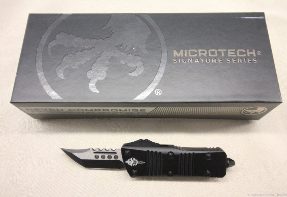 Microtech Signature Series Mini Troodon Hellhound 819-1 TS Tactical Std-img-0