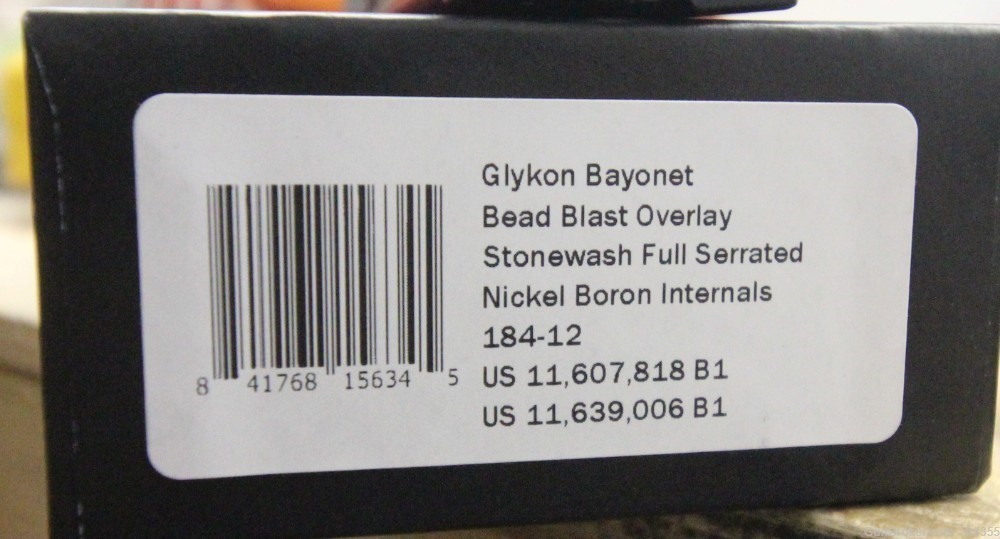 Microtech Glykon Bayonet Bead Blast Overlay Stonewash Full Serated 184-12-img-3