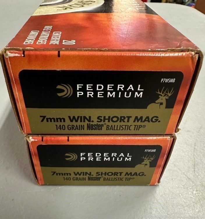 Federal 7mm WSM 140 grain Nosler Ballistic tip ammunition ammo (40 rounds)-img-0