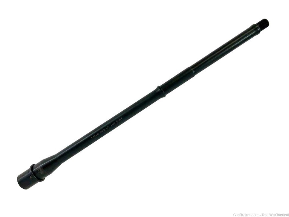 AR15 16" Mid Length 1:7 QPQ Black Nitride PENCIL Rifle Barrel (USA Made)-img-0