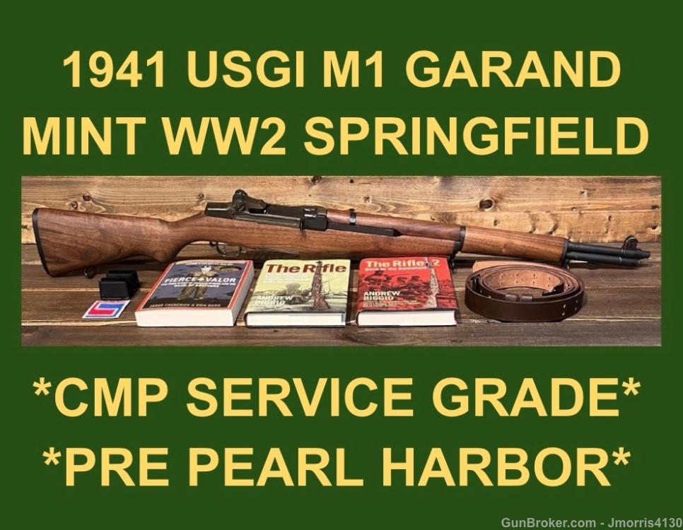 M1 GARAND EARLY 6-DIGIT 1941 CMP SERVICE GRADE BATTLE RIFLE GARAND WW2-img-0