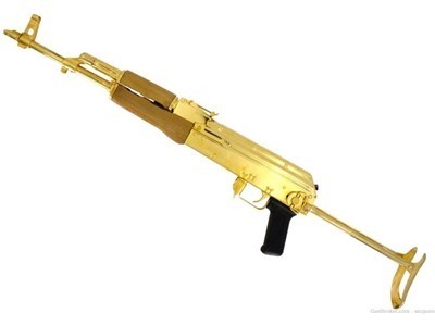 24K Gold plated Century Arms Underfolder 7.62x39mm by Seattle Engraving