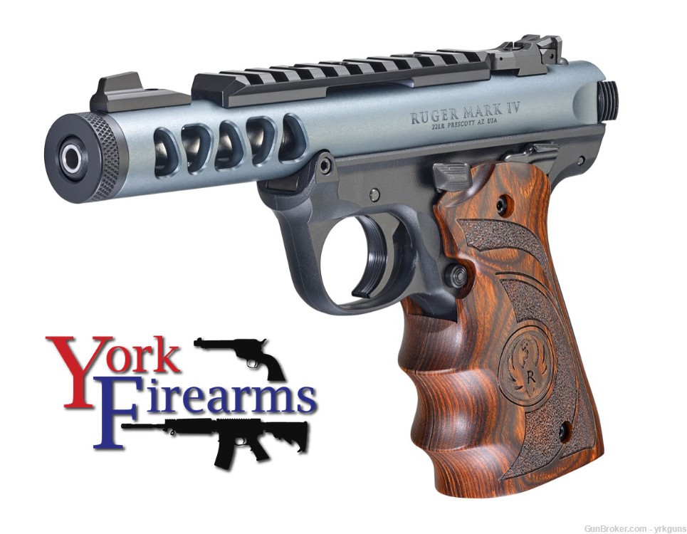 Ruger Mark IV 22/45 Lite Gray Anodized 22LR Target Grip Handgun NEW 43921-img-5