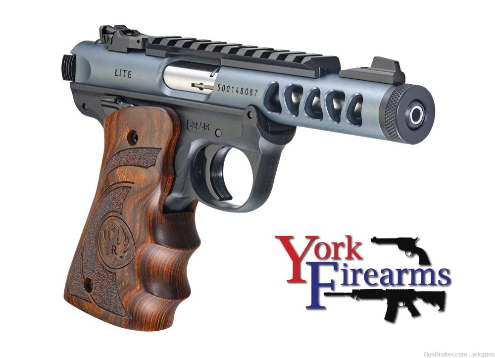 Ruger Mark IV 22/45 Lite Gray Anodized 22LR Target Grip Handgun NEW 43921-img-2