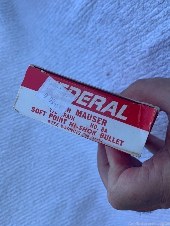 VINTAGE FEDERAL 8MM MAUSER 170GR SP HI SHOK FULL BOX / 20RDS-img-2