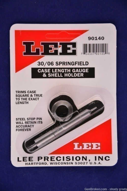 lee case length gauge & shell holder  case trimmer  30-06  # 90140-img-0