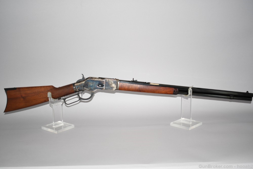 Nice Navy Arms Uberti 1873 Sporting Lever Action Rifle 44-40 Win 1981-img-0