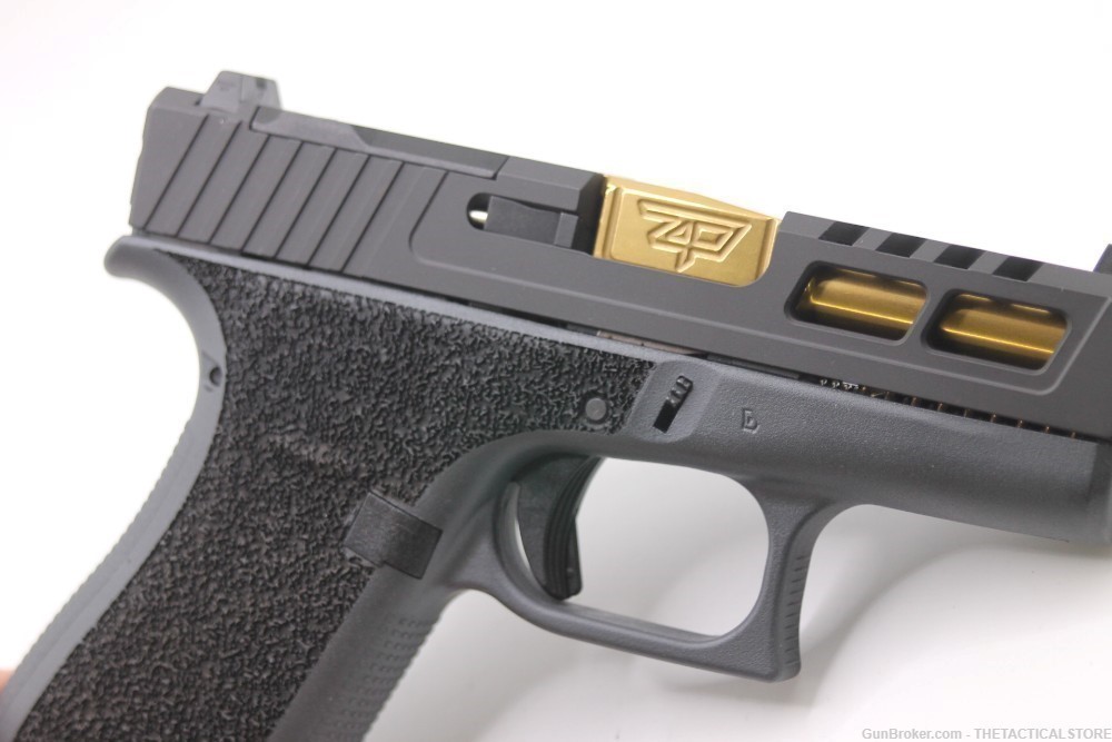 GLOCK 43X CUSTOM SNIPER GRAY STIPPLED FRAME ZAFFIRI PERCISION SLIDE-img-6