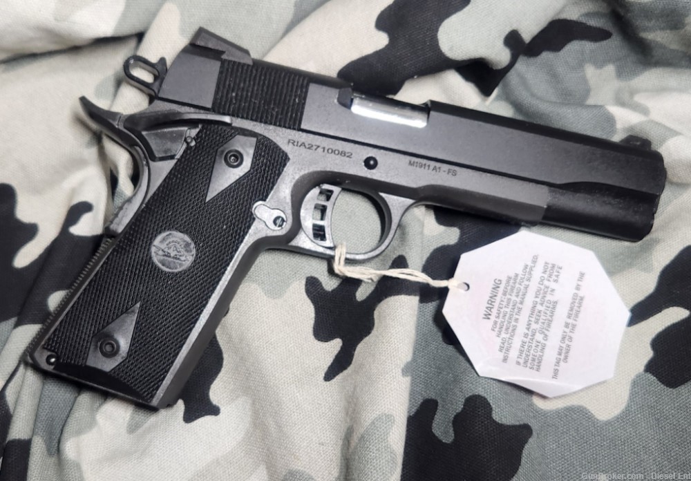 RIA M1911-A1 TACTICAL 9MM 5" Upswept Beavertail Novak Sights Upgraded-img-4