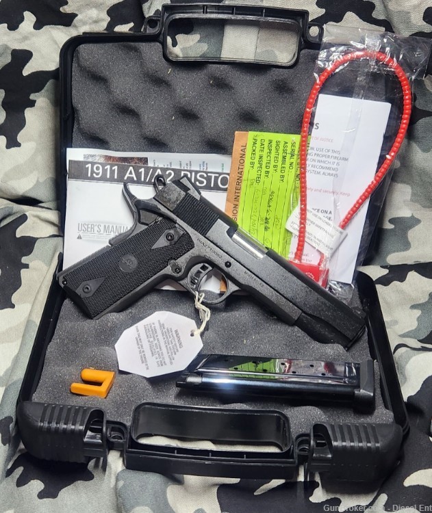 RIA M1911-A1 TACTICAL 9MM 5" Upswept Beavertail Novak Sights Upgraded-img-2