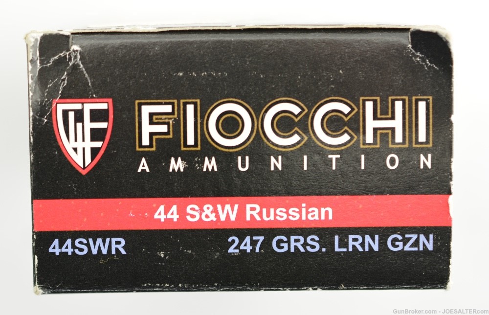 Fiocchi 44 S&W Russian Ammo 247 Grain Lead Round Nose Ammo 150rd-img-1