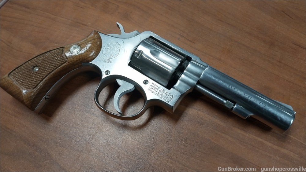 Smith & Wesson Model 64-1 Stainless Revolver .38 Special 4" Heavy Barrel -img-4