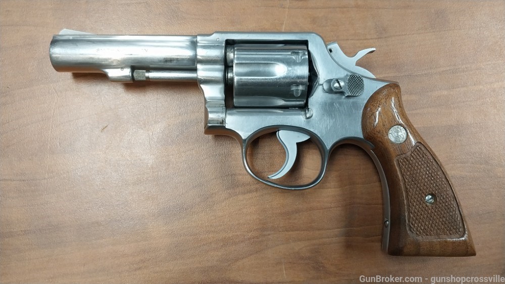 Smith & Wesson Model 64-1 Stainless Revolver .38 Special 4" Heavy Barrel -img-0