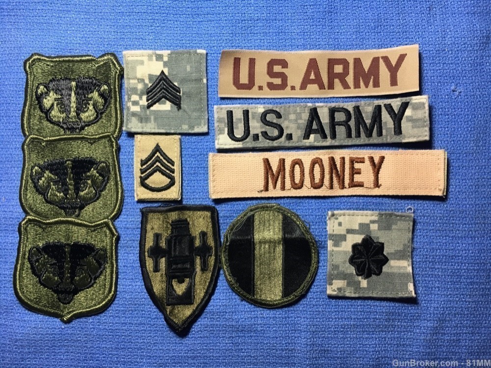 US Army patches.  Rank Insignia.  Military.  USGI.  Air Force. -img-1