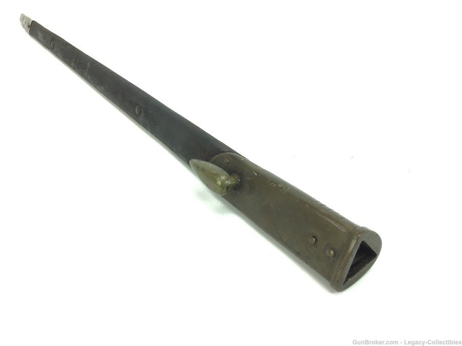 British Martini-Henry 1895 Socket Bayonet-Leather Scabbard-img-9