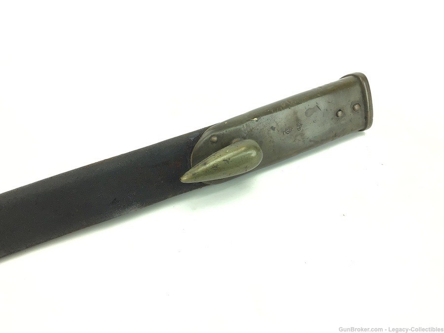 British Martini-Henry 1895 Socket Bayonet-Leather Scabbard-img-7
