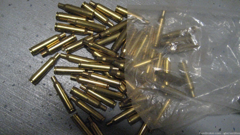 6mm Remington Brass Cases New Used Hornady R-P W-W 62 pieces 6 mm-img-0