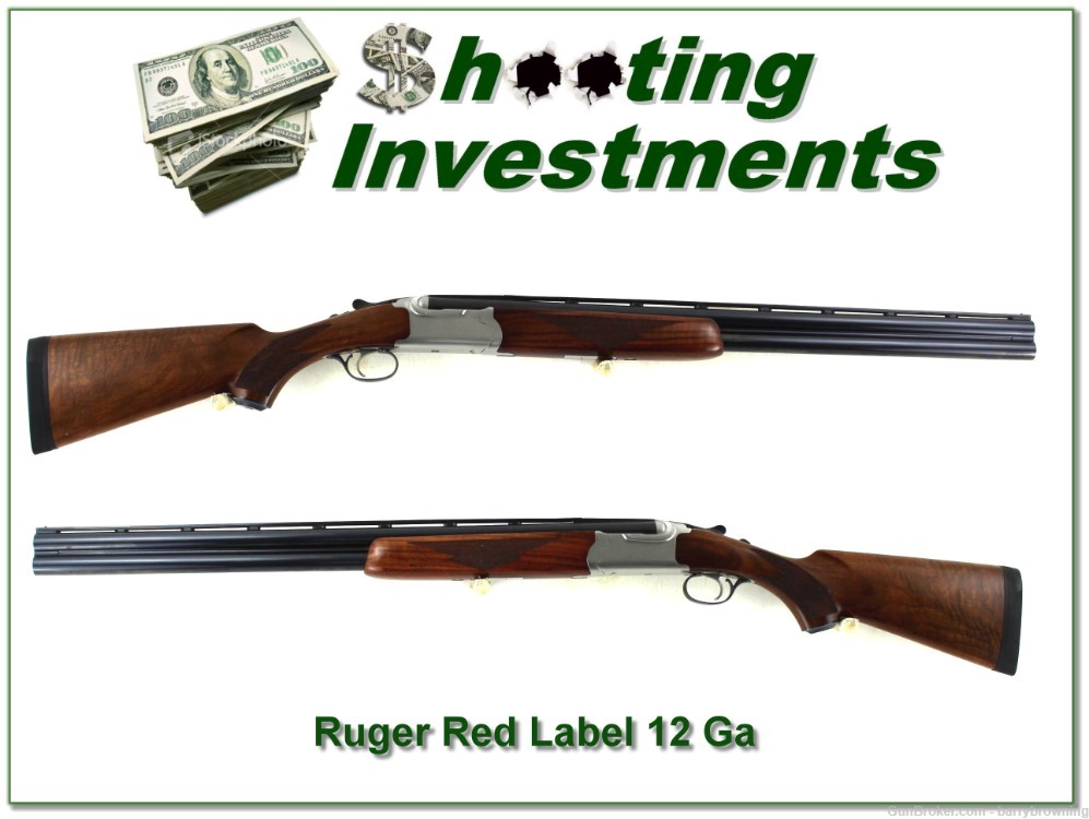 Ruger Red Label 12 Gauge 26in barrels and very nice walnut!-img-0