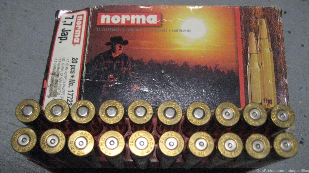 7.7 Arisaka Japanese Ammo and Brass Cases Norma 20 pieces-img-0