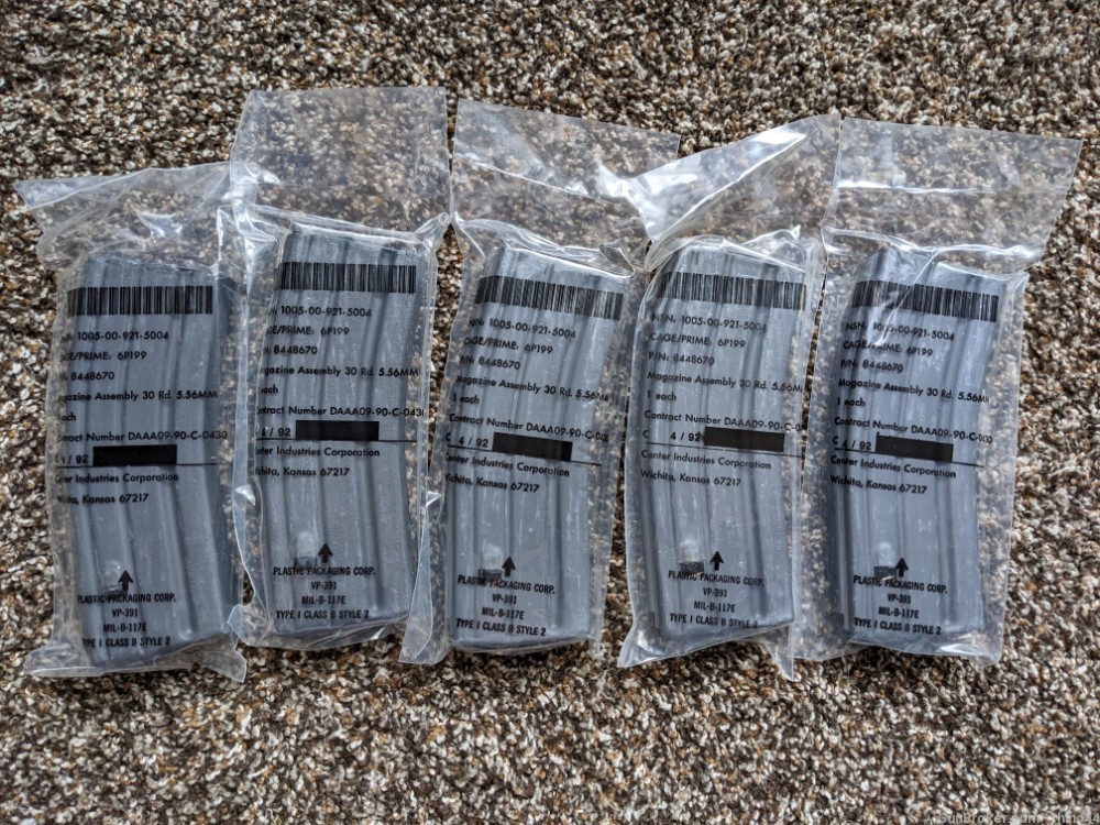 NIW AR15 mags Pre 94 ban 30 rd 5 mags stamped date-img-0