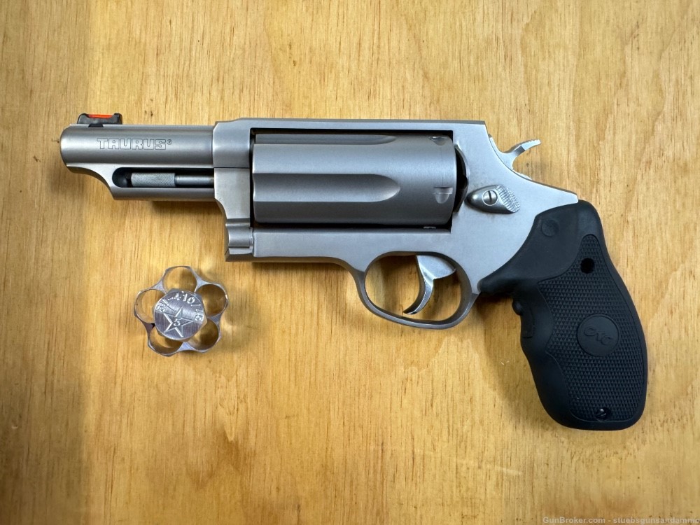 Taurus Judge 45lc/410 stainless 3” with crimson trace grip laser-img-0
