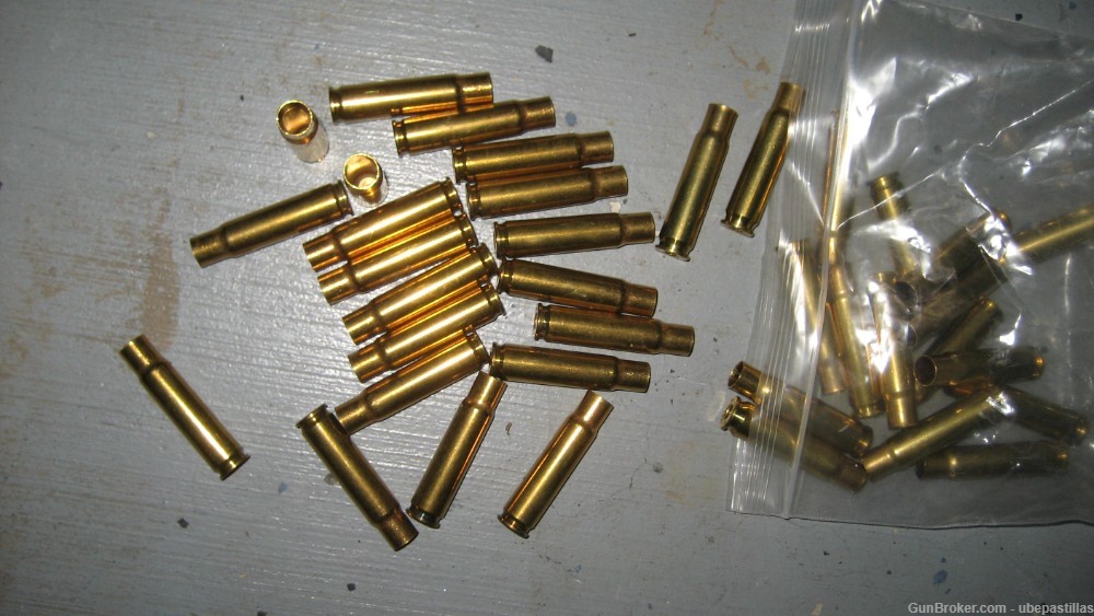 358 Winchester Brass Cases New Unfired 37 Pieces Hornady W-W-img-0
