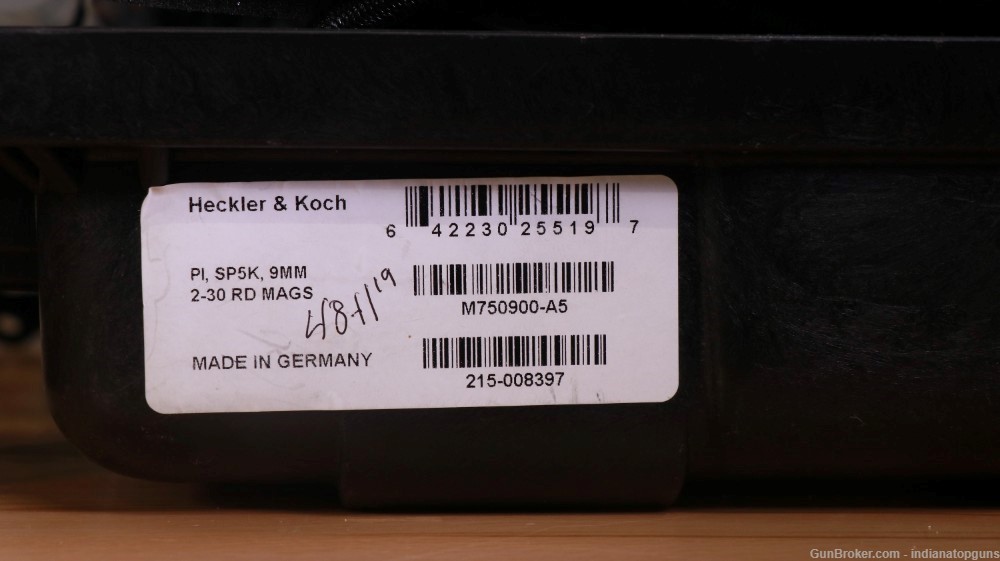 Heckler & Koch (HK) SP5K 9mm Pistol 30+1 Rounds 4.5" Barrel-img-19