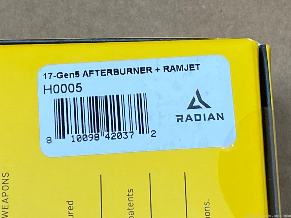 RADIAN AFTERBURNER+RAMJET FOR GLOCK 17 Gen5 G5 H0005 NEW IN BOX!-img-3