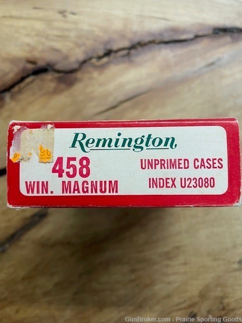 Remington 458 Winchester New Unprimed Brass Box of 20-img-1