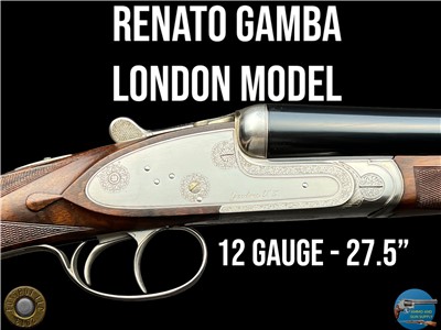 RENATO GAMBA LONDON MODEL 12 GAUGE 27.5" H&H SIDELOCKS DT 1979
