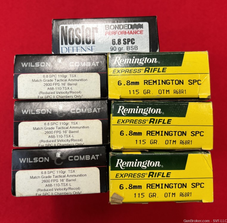 140 RDS Factory 6.8 REM SPC Ammo Nosler Remington Wilson Combat NOS 1x LOT-img-0