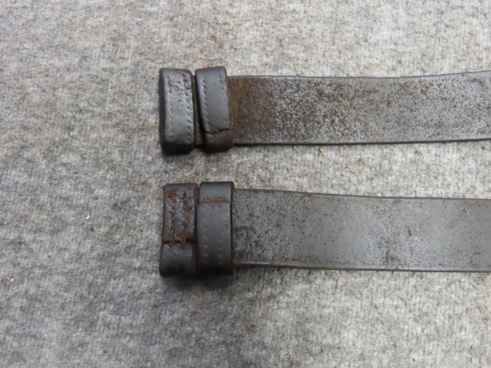 2-NEPALESE MARKED BRITISH MARTINI HENRY & GAHENDRA LEATHER RIFLE SLINGS-img-3