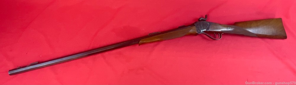 Pedersoli 1863 SHARPS Rifle Percussion 32 Inch Octagon 45 Cal Cap Ball -img-1